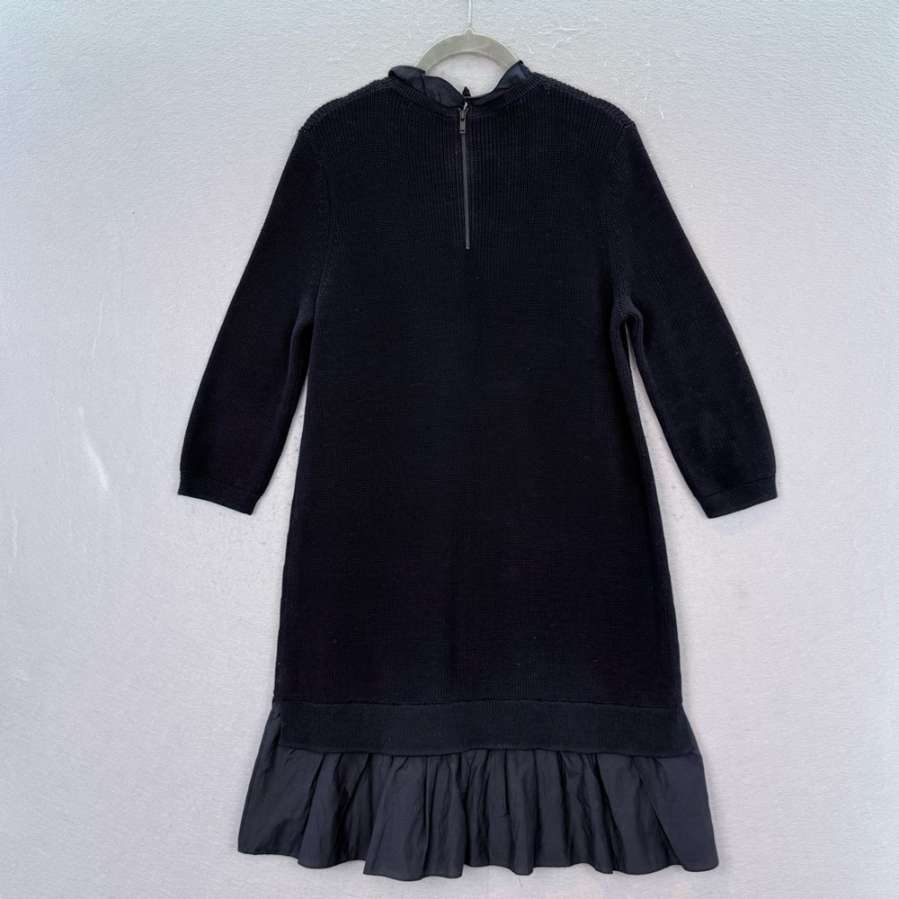 COS - women’s navy blue knit cotton / silk sweater midi dress 3/4 sleeve size S - Picture 5 of 6